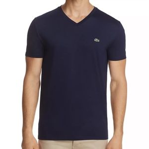 LACOSTE V-Neck Pima Cotton Tee